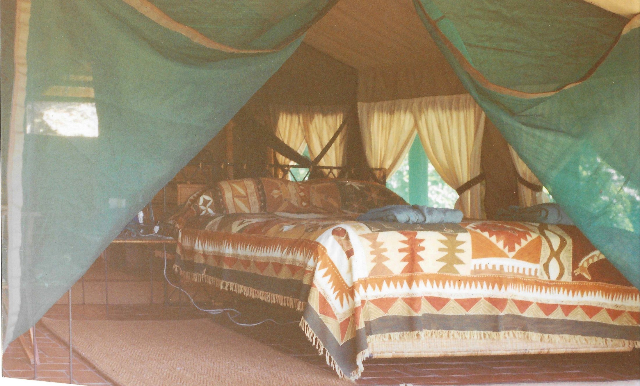 An earlier tented room at Mvuu Camp.