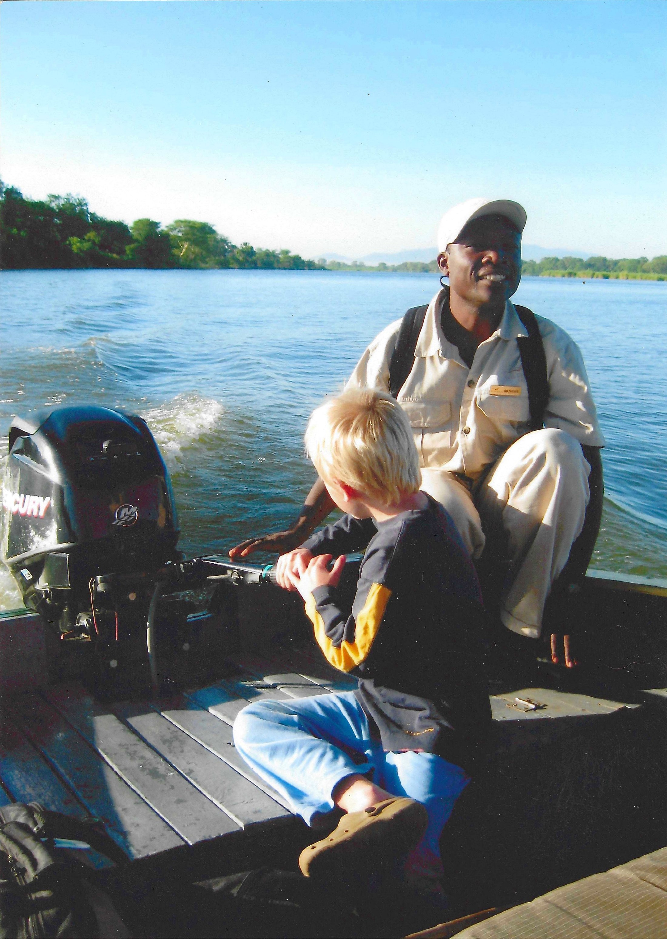 Mvuu guide Matthews and the current Mvuu general manager, circa 1999.