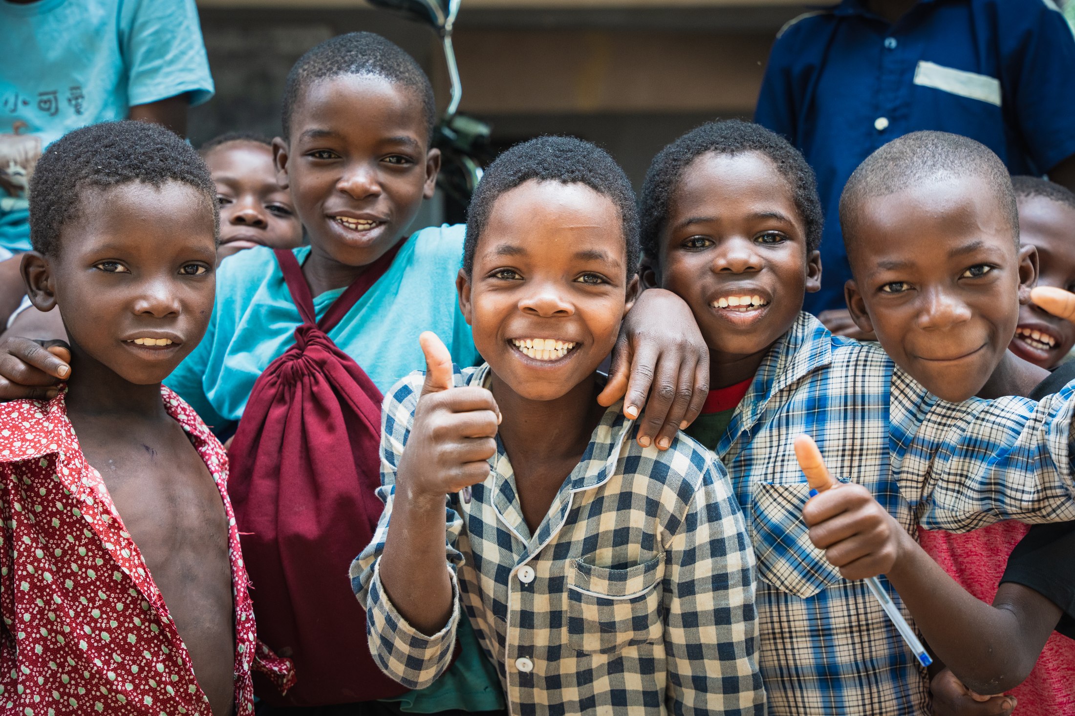 Smiling children at Nanthomba.