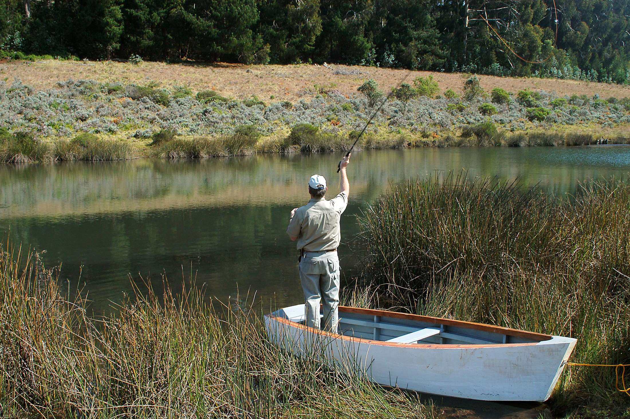 Fly fishing at Chelinda · Dana Allen
