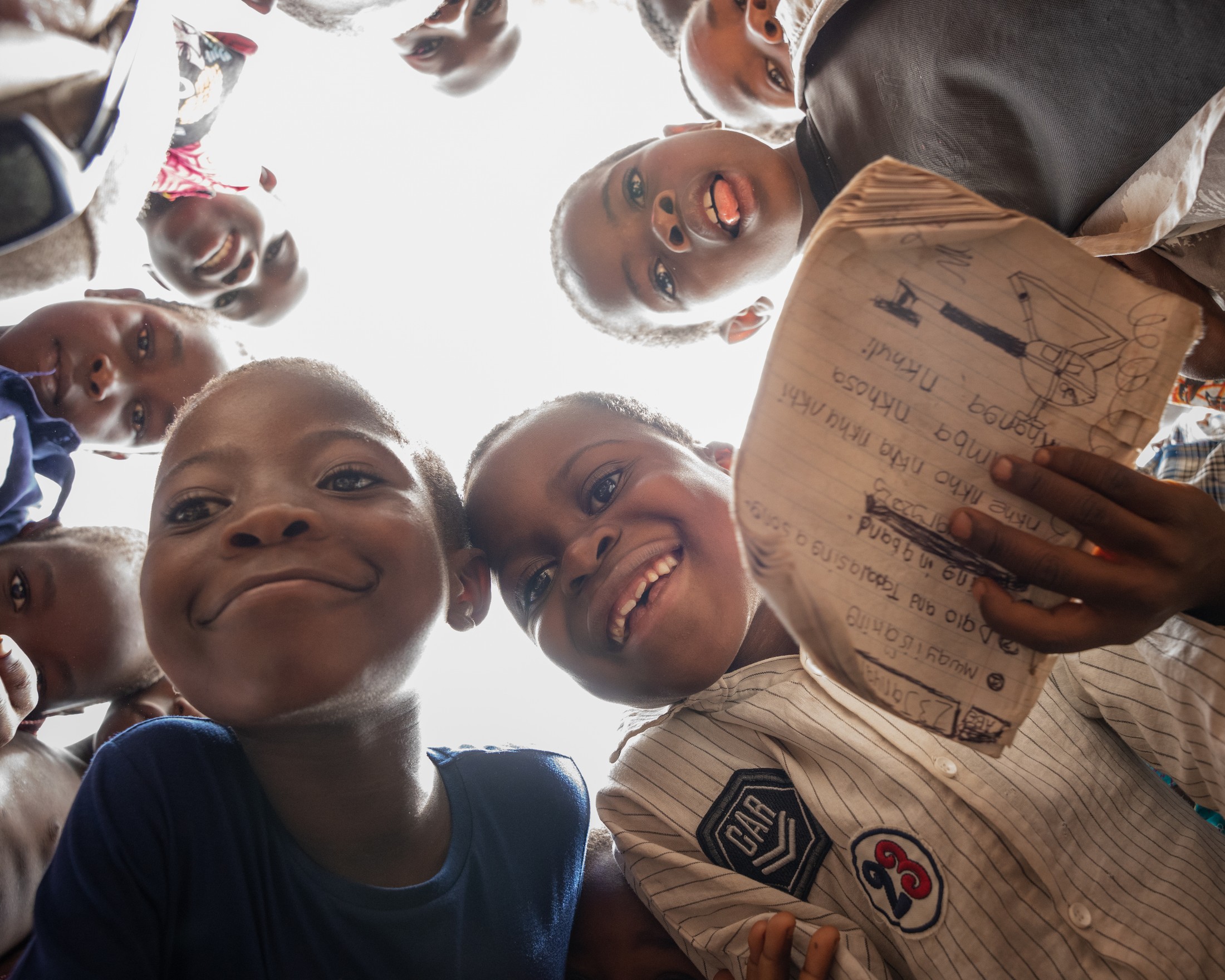 Children gathered together at Nanthomba.