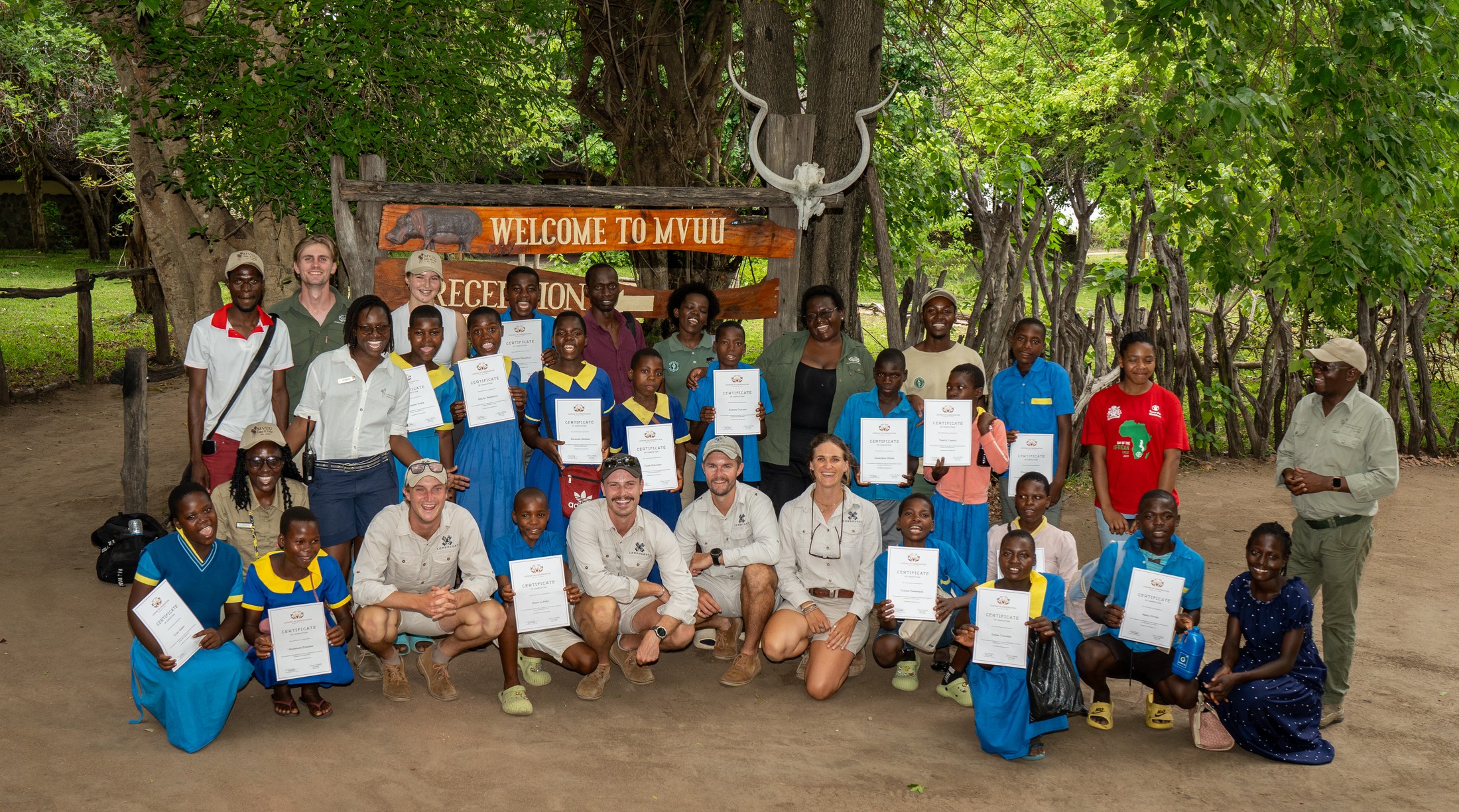 A school visit to Mvuu.
